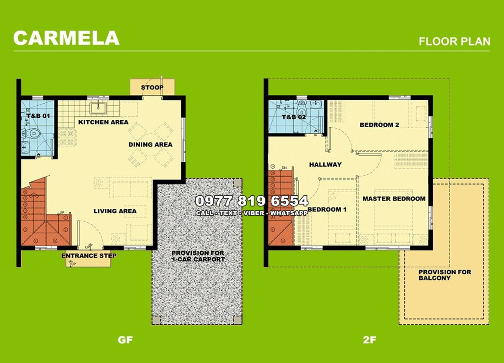 Carmela Floor Plan House and Lot in Provence Malolos